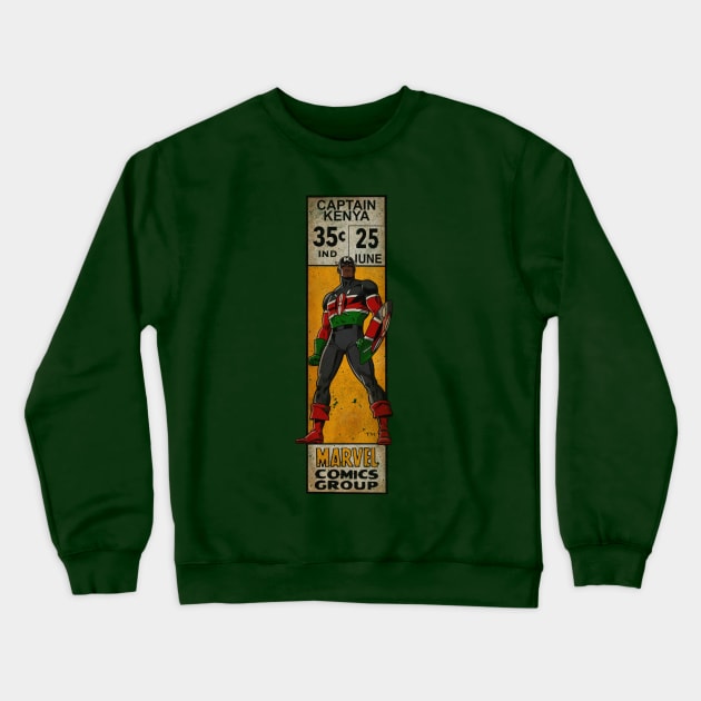 Captain Kenya corner box Crewneck Sweatshirt by ThirteenthFloor